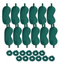 24Pcs Satin Eye Mask Silk Sleep Masks Silky Eyes Cover Blackout Blindfold Eyeshade Scrunchies Hair Ties Travel Wedding Gift - color: Peacock Green
