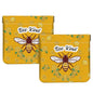 2Pcs PU Leather Small Squeeze Coin Purse Pouch Mini coin Bag Unique And Cute Wallet Cosmetic Bags Change Bag For Women Girls Men （Bees and Flowers - color: Bees and Flowers