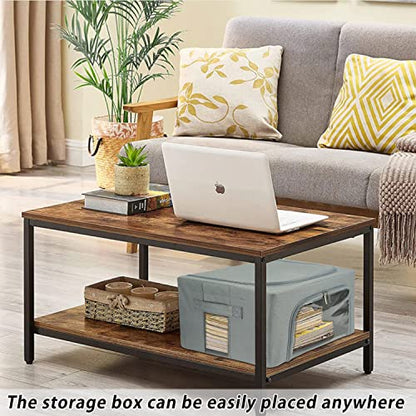 UUBEMM Clothes Storage Bins with Foldable Sturdy Frame,Stackable Storage Box for Closet Shelf Organizers for Seasonal Clothing,Blankets,Towel Bed Sheets,Toys Gift Others (Small -22L x3PACK, Grey) - size: Small -22L x3PACK
