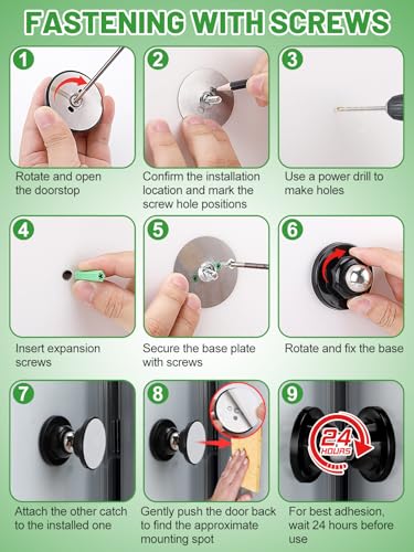 RV Magnetic Door Catch with Adhesives Screws - Easy to Install Camper Trailer Door Holder, Sturdy Stopper for RV Accessories, 1 Pack