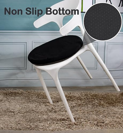 Sigmat Memory Foam Seat Cushion Anti-Slip Soft Round Stool Cushion Chair Pad 20 Inch Black - color: Black, size: 20 Inch