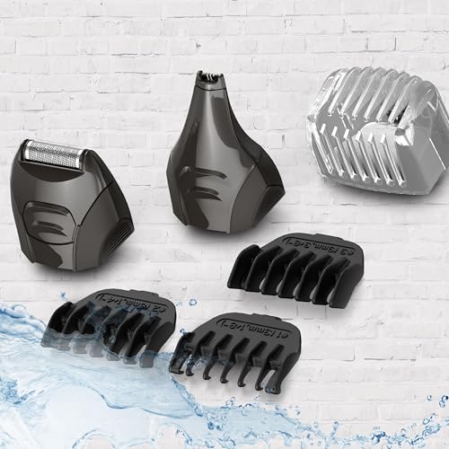 Remington All-in-One Grooming Kit, Lithium Powered, 8 Piece Set with Trimmer, Men's Shaver, Clippers, Beard and Stubble Combs, PG6025, Black - size: 8-piece set