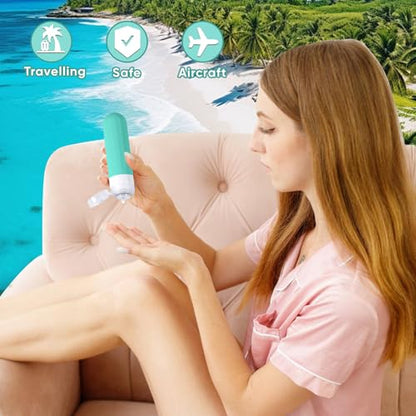 Landisun Travel Bottles for Toiletries 18Pack Travel Size Containers Toiletry Travel-Containers TSA Approved Leak Proof (Blue) - color: Blue