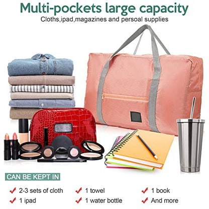 Reginary 10 Pcs Travel Duffel Bags Bulk Gifts Graduation End of Year School Goodie Bag Foldable Airlines Personal Item Carry Women Weekender Overnight Lightweight Luggage Sport Gym Business Essentials