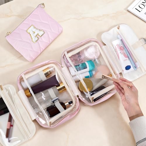 YOOLIFE Hanging Toiletry Bag for Women - Travel Toiletry Bag Makeup Bag, Portable Toiletries Cosmetic Bag, Airplane Travel Essentials Purple - R - color: Purple, style: R