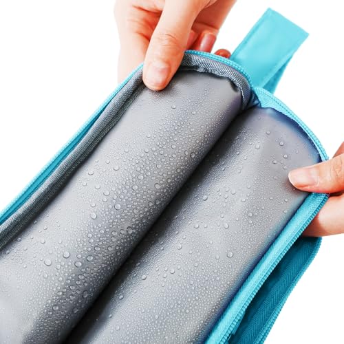 Teal Toiletry Bag for Girls, Travel Toiletry Bag for Teen Girls Cosmetic Bag Makeup Bag Waterproof Hanging Wash Bag Kids Toiletries, Green - color: Fluids-Teal