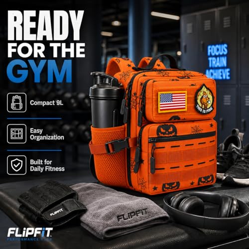 9L Mini Tactical Backpack for Men Women,Small Military Tactical Backpack for Gym,Hiking,Camping,Cycling (Halloween Phantom) - color: Halloween Phantom