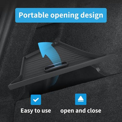 Eonflux 2025 2026 Tesla Model Y Juniper Accessories, Trunk Organizer Side Storage Bins with Lids, Model Y Juniper Rear Trunk Storage Organizer, Car Trunk Organizer for Tesla Model Y Accessories 2026