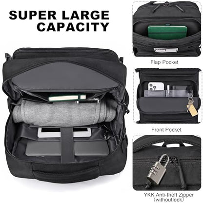 DEYACE 40L Travel Backpack Mens TSA Approved Carry-on Durable Large Weekender Backpack Fits 17.3 Inch Laptop YKK-Zipper AER Travel Pack with USB Charging Port Shoes Compartment