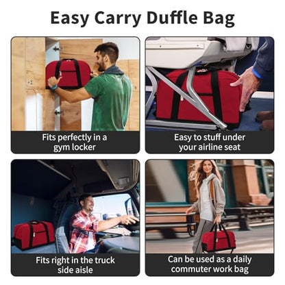 Apenze Small Gym Bag 14 inch lightweight Carry On Mini Duffel Bag for Travel Sport - Red - color: Red