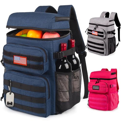 Tactical Backpack Cooler,Soft Lightweight Leakproof Cooler Backpack,Insulated Cooler Bag,Portable Soft Cooler Bag Waterproof for Beach, Travel, Camping, Picnic, Hiking - color: Blue