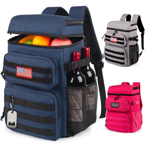 Tactical Backpack Cooler,Soft Lightweight Leakproof Cooler Backpack,Insulated Cooler Bag,Portable Soft Cooler Bag Waterproof for Beach, Travel, Camping, Picnic, Hiking - color: Blue