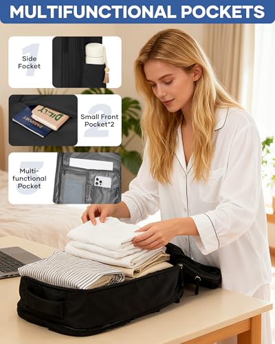 Vacuum Backpack Travel with Pump,Large Travel Backpack with Vacuum System,Mochila compresion al vacio,Flight Approved 18x14x8,Waterproof Carry on Personal Item Laptop Backpacks,Black - color: A1-black-with Pump