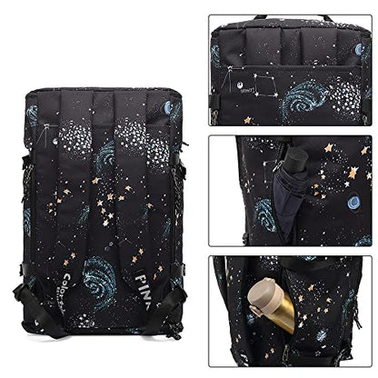 Kalesi Cool Gym Duffle Bag Backpack 4-Way Waterproof with Shoes Compartment for travel Sport Hiking laptop Lightweight - color: Starry Sky