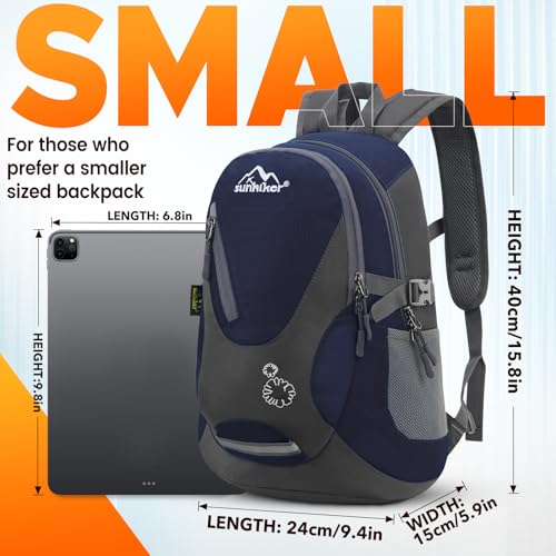sunhiker Small Hiking Backpack Women Men 20L Lightweight Travel Backpack Daypack Casual Backpack For Cycling Outdoor Camping - color: Dark Blue
