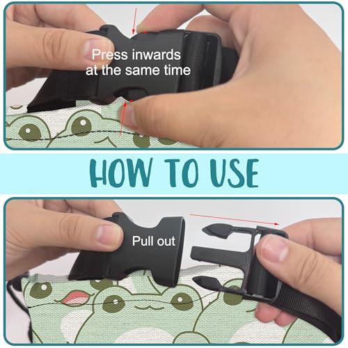 Car Garbage Bag Cute Frog Kiddie Hanging Canvas Car Trash Bag Waterproof Drawstring Car Back Seat Organizer for Car Back Front Seat Console with Adjustable Buckle - color: Cute Frog Kiddie