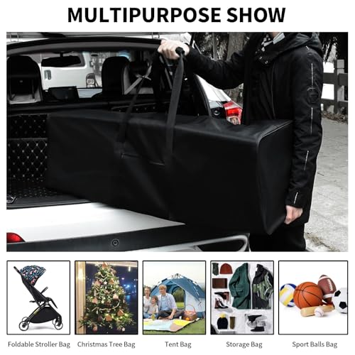 Urbanstand 46 Inch Extra Large Duffle Bag for Travel, Sports Gear Storage Bag with 2-way Lockable Zippers, Long Duffel Bag for Tent Camping tripod(Black 46inch 2Pack) - color: Black, size: 46inch 2Pack
