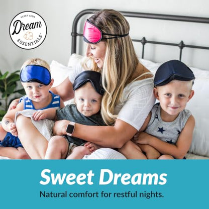 Dream Essentials Sweet Dreams Contoured Sleep Mask Kit, Royal Blue Eye Mask for Sleeping with Travel Pouch, Earplugs, Lash Space, Quick Release Strap, Light Blocking Travel Accessories Gift Set - color: Royal Blue