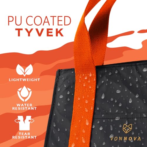 VonNova Women’s Insulated Lunch Bag – Cute Large 7L Lunch Tote for Office – Durable Small Lunch Box for Women with Premium Cooler Insulation – Stylish Lunchbox for Adults, Nurses & Teachers - color: Tangerra