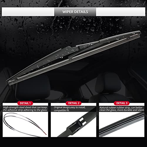 Replacement for Toyota Sienna 2011-2020 Rear Windshield Wiper Blade and Arm Assembly-Car Back window wiper Arm Blade Complete Set - size: For Toyota Sienna 2011-2020