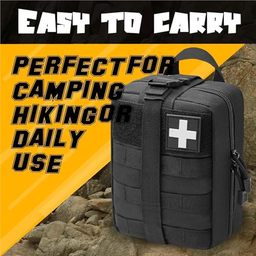 Tactical Medical Utility Pouch Rip Away First Aid Survival Bag for Travel Outdoor Hiking and Emergency Everyday Carry - color: Orange