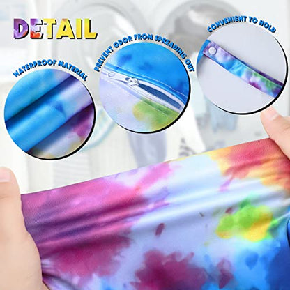 Shappy 2 Pack Large Travel Laundry Bags, Large Wet Dry Waterproof Dirty Clothes Bag for Suitcase, Swimsuit Beach Gym College Dorm Wet Bag(Tie Dye Style) - style: Tie Dye Style