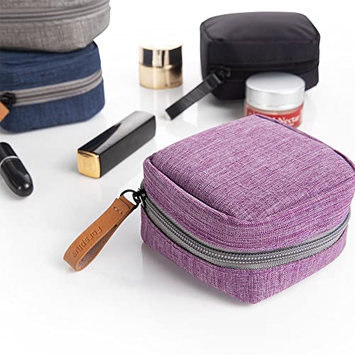 Hekyip Mini Cosmetic Bag, Travel Makeup Pouch, Portable Waterproof Cosmetic Pouch for Girls Women, Mini (Mini All Black) - color: Mini All Black