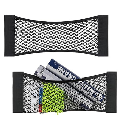 2 Packs Universal Mesh Cargo Net,Elastic Car Storage Net Pocket Bag for Trunk,Automotive Cargo Nets Storage Pouch Add On Organizers for RV,Car,Truck(22.6 * 9.5 inch) - size: 22.6 * 9.5