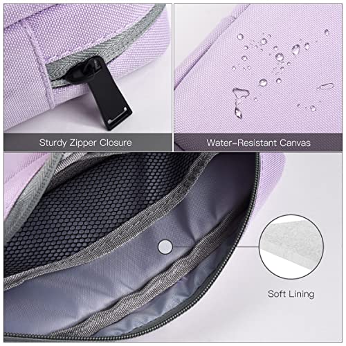 Universal Electronics Accessories Bag Pouch, 2-Pack Portable Soft Carrying Case Bag Wire Cable Organizer for Hard Drive, Power Adapter, Laptop Mouse, Cosmetics Kit, Cell Phone, Small+Big-Purple - color: Purple