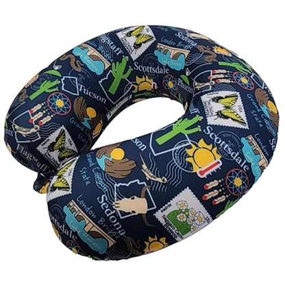 Wolf Essentials Adult Soft Memory Foam 12 x 13-inch Travel Neck Pillow, Compact, Perfect for Plane or Car, Arizona - style: Arizona