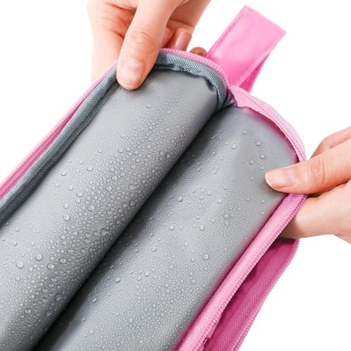 Kids Toiletry Bag for Girls, Travel Toiletry Bag for Little Young Girls Cosmetic Bag Makeup Bag Waterproof Hanging Wash Bag Toddler Toiletries, Butterfly Pink - color: Pink-Butterfly