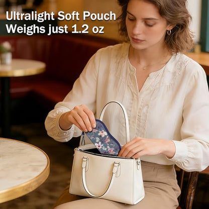 FINTIE Glasses Case with Carabiner, Ultra Light Portable Neoprene Zipper Sunglasses Soft Case - color: Blooming Hibiscus