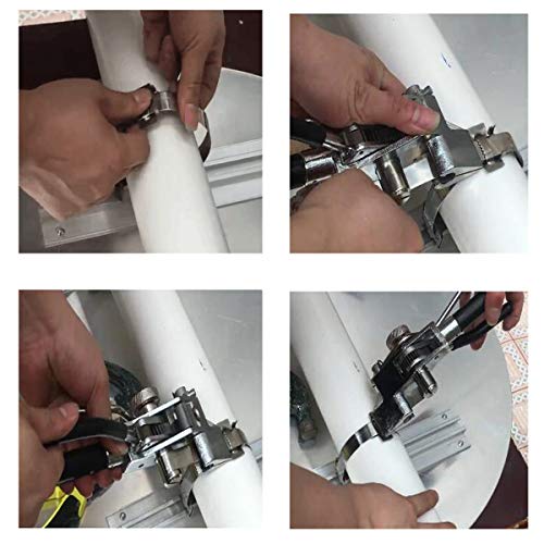 Steel Packaging Strapping Tensioner Banding Tool, 100 Feet 3/4" Width 304 Stainless Steel Band Coil, 100pcs 3/4" Width Ear-Lokt Buckles, Complete Strapping Set - style: Upgraded Style Tensioner Set