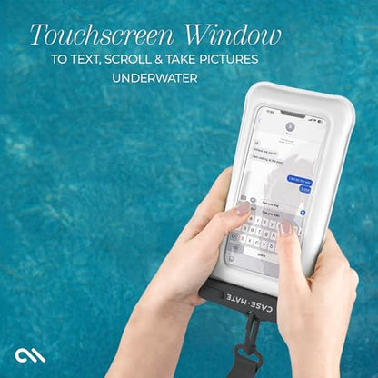 Case-Mate IP68 Waterproof Phone Pouch - Floating Waterproof Phone Case with Crossbody Lanyard - Beach Cruise Ship Travel Essentials - Compatible with All Devices - Touchscreen Friendly - Sand Dollar - color: Sand Dollar