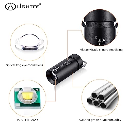 MINI01 Keychain Flashlight mini Keychain Light is Light, Small, and Bright (Mini01 Black) - color: Mini01-Black