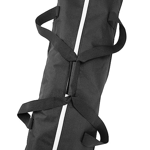 MOOCY Ski Bag for Air Travel, Unpadded Snow Bag Fits Skis Up to 200cm, Carrying Bag for Adults and Children - color: Black with White Trim
