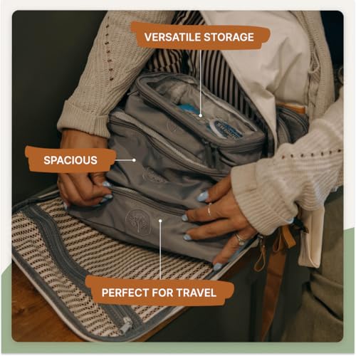 Parker Baby Co. Lightweight Packing Cube Set 3-Pack | Collapsible, Durable, Mesh & Clear Top | Travel Organizer for Diaper Bags, Luggage - Gray/Gray Buffalo - color: Gray/Gray Buffalo