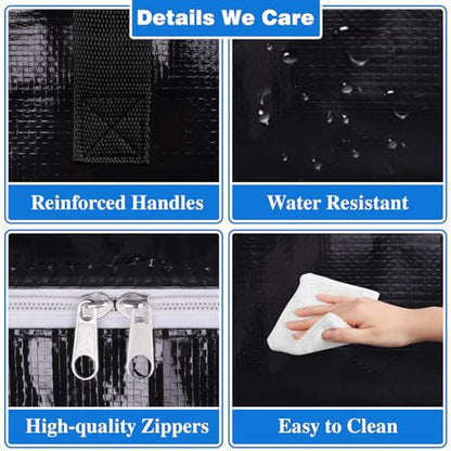 StorageRight Large Moving Bags Heavy Duty Storage Totes for Storage,Packing & Moving Collapsible Moving Supplies with Large Capacity, Reinforced Zippers and Handles, 88L, 8 Packs - size: 88L