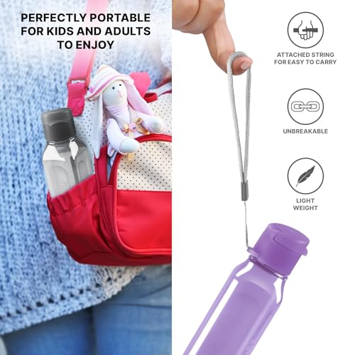 MILTON Travel Water Bottle – 1Pcs Reusable Sports Bottle with Easy Open Close Lid and Leakproof Neck – Food Grade Plastic Water Bottles for Adults and Kids, School, Gym - color: Black