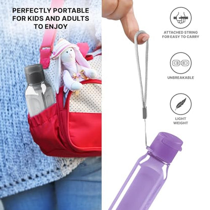MILTON Travel Water Bottle – 1Pcs Reusable Sports Bottle with Easy Open Close Lid and Leakproof Neck – Food Grade Plastic Water Bottles for Adults and Kids, School, Gym - color: Blue