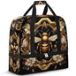 Travel Duffle Bags With Shoes Compartment for Women Men Old Gold Bee Lightweigh Sports Tote Gym Bag Foldable Canvas Weekender Overnight Carry On Luggage Handle Bag - color: print 12