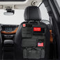 Tactical Car Seat Back Organizer,Tactical Molle Seat Back Organizer with 5 Detachable Molle Pouch,Velcro Label Can Be Removed,Universal Fits for Car Truck Jeep Vehicle - color: Red flag