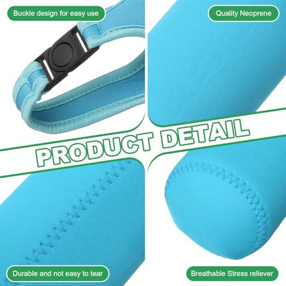 uxcell 2pcs Neoprene Carrier Water Bottle Sleeve, 15.5-20oz Insulated Water Glass Bottle Carrier Bag Collapsible Drink Bottle Sleeve Cover Holder with Handle, Blue - color: Blue