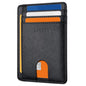 Buffway Slim Minimalist Front Pocket RFID Blocking Leather Wallets for Men and Women - Cross Black - color: Cross Black