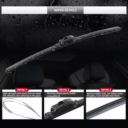 Replacement for Chevrolet Equinox 2022 2023 2024 Rear Windshield Wiper Blade and Arm Assembly-All-weather Back Window Wiper Arm Blade Complete Set - size: For Chevrolet Equinox 2022-2024