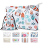 WLLWOO WLLWOO 2pcs Travel Make Up Bags-Cosmetic Bag Nylon Waterproof Large Wide Zipper Coin Purse Travel Toiletry Small Makeup Pouch For Women - color: Owl