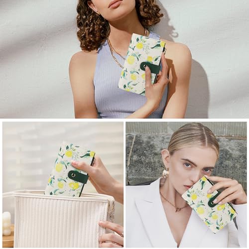 yiijay Womens Wallet RFID Blocking Vegan Leather Trifold Clutch Credit Card Holder Ladies Travel Wallet Purse with Pen Holder - color: 2Lemon
