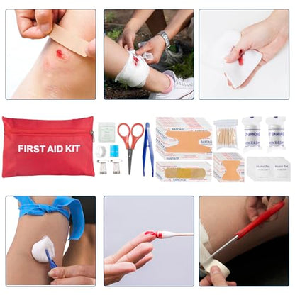 254 in 1 Survival Kit, First Aid Kit Survival for Outdoor Emergencies Includes Hatchet, Shovel, Flashlight, Tools Ideal for Camping, Hiking, Travel Gift for Men