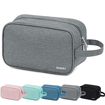 Narwey Travel Toiletry Bag for Women Traveling Dopp Kit Men Toiletries Bag Cosmetic Bag Makeup Bag Medicine Bag for Traveling (Grey) - color: A-Grey