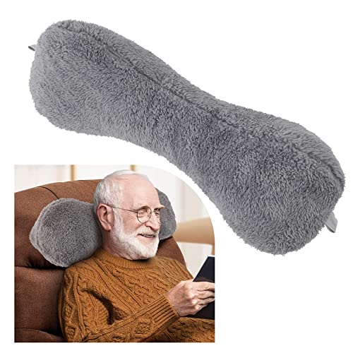 Recliner Headrest Pillow, Head Pillow for Sofa, Recliner Neck Pillow, Bone Couch Neck Pillow for Pain Relieve(Grey) - color: Grey
